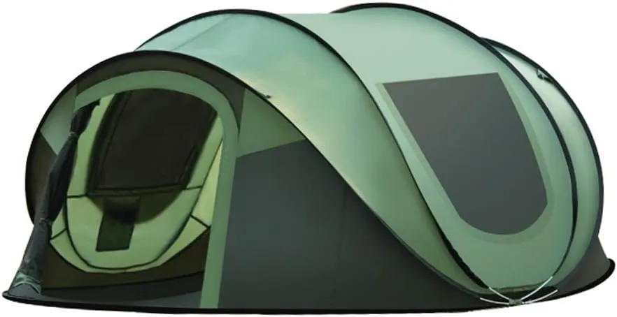 GeRRiT Tent Pop-up Tent Fully Automatic Quick Opening 3-4 Person Waterproof Family Camping Tent,Green Outdoor Camping