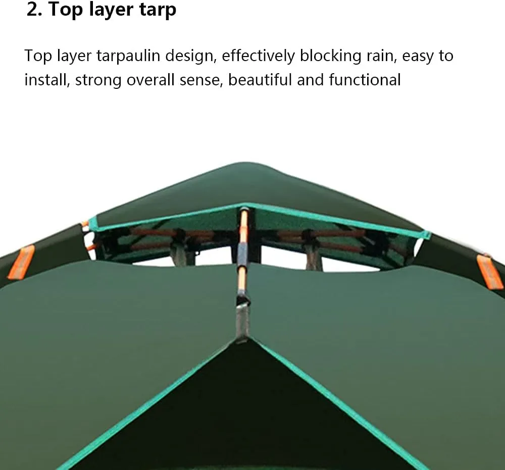 GeRRiT Tents Instant Pop up Family Camping for 2-3 3-4Persons, Quick Set up for Camping, Hiking, Fishing