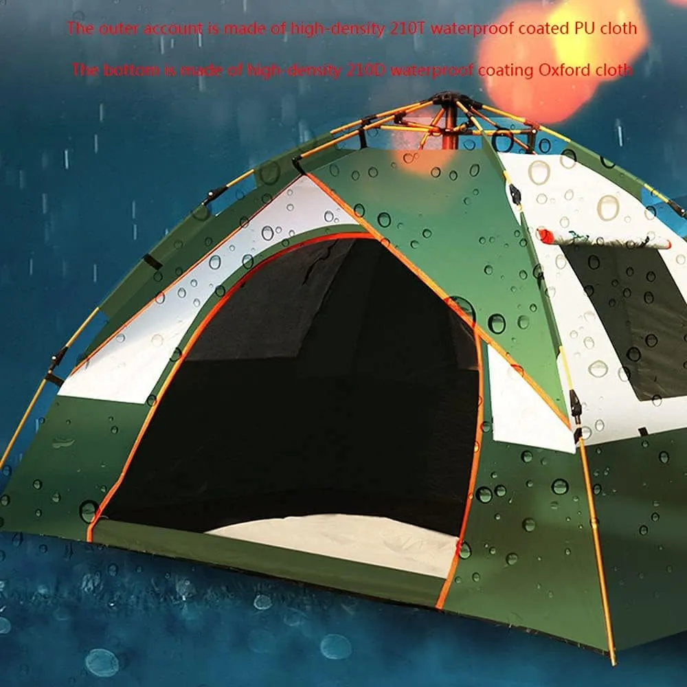 GeRRiT Tents Instant Pop up Family Camping for 2-3 3-4Persons, Quick Set up for Camping, Hiking, Fishing