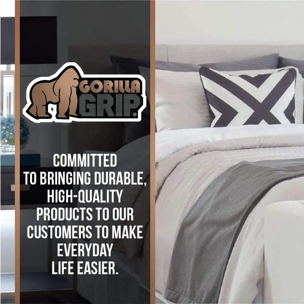 GORILLA GRIP Non Slip Couch Gripper, Prevents Couches from Sliding and Holds Bed in Place, Pad Grips Beds, Sofa, Mattresses, Chair Cushions and Helps Keep Topper from Slipping, Easy Trim Pads, 2 Pack