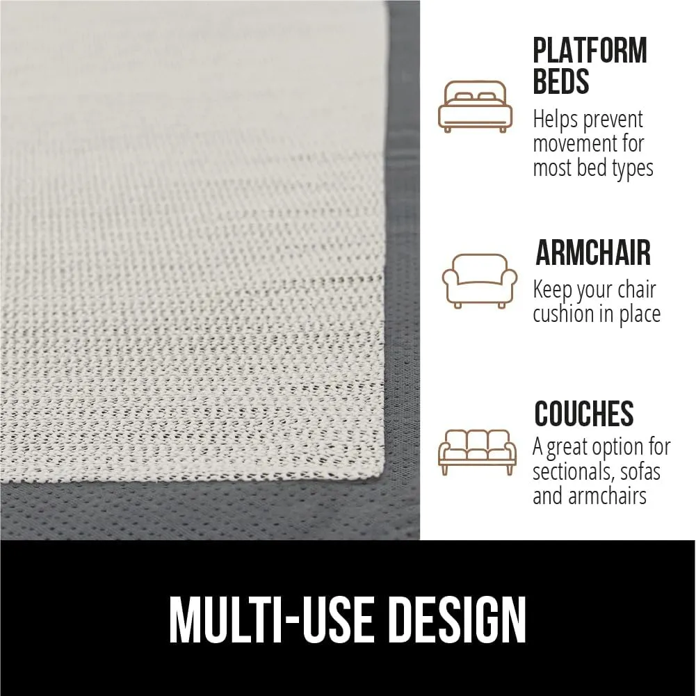 GORILLA GRIP Non Slip Mattress Gripper, Prevents Mattresses from Sliding and Holds Bed in Place, Pad Grips Beds, Sofa, Couch, Chair Cushions and Helps Keep Topper from Slipping, Easy Trim Pads, Full
