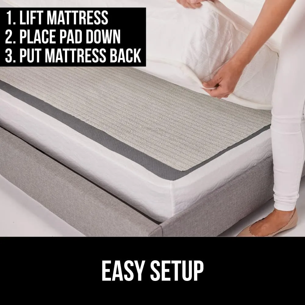 GORILLA GRIP Non Slip Mattress Gripper, Prevents Mattresses from Sliding and Holds Bed in Place, Pad Grips Beds, Sofa, Couch, Chair Cushions and Helps Keep Topper from Slipping, Easy Trim Pads, Full