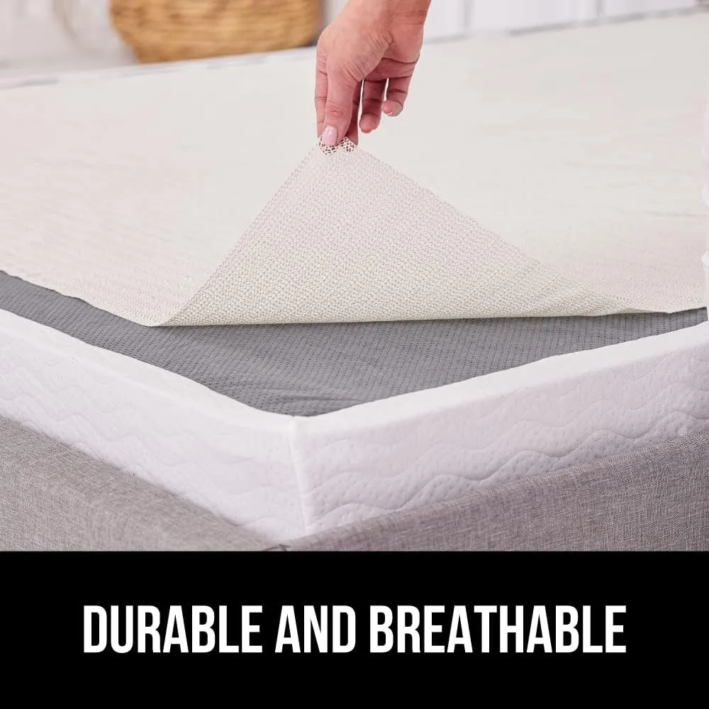 GORILLA GRIP Non Slip Mattress Gripper, Prevents Mattresses from Sliding and Holds Bed in Place, Pad Grips Beds, Sofa, Couch, Chair Cushions and Helps Keep Topper from Slipping, Easy Trim Pads, Full