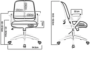 GQWUDILE Chair Swivel Chair Office Er Chair Rotating Handrail Small Space Dedicated Breathable Mesh Swivel Chair Bearing Weight