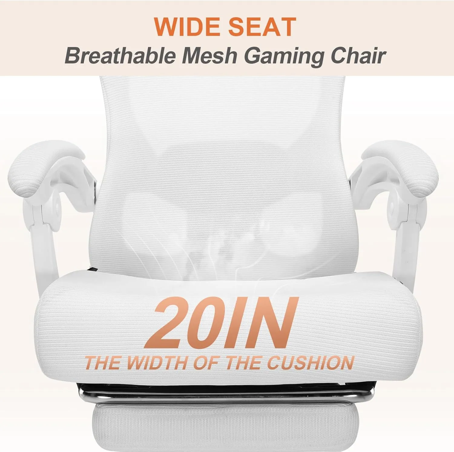 GTRACING Ergonomic High-Back Office Chair with Strong Adjustable Lumbar Support Breathable Mesh Gaming Chair with Wide Seat Footrest Sturdy Computer Desk Chair with SGS Certified Class 3 Gas Cylinder