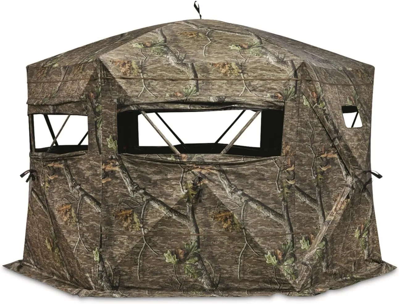 Guide Gear Educator Large Hunting Ground Blind, See-Through, 360 View, 3-4 Person Tent, Turkey, Duck, Deer Hunting Gear Equipment Accessories