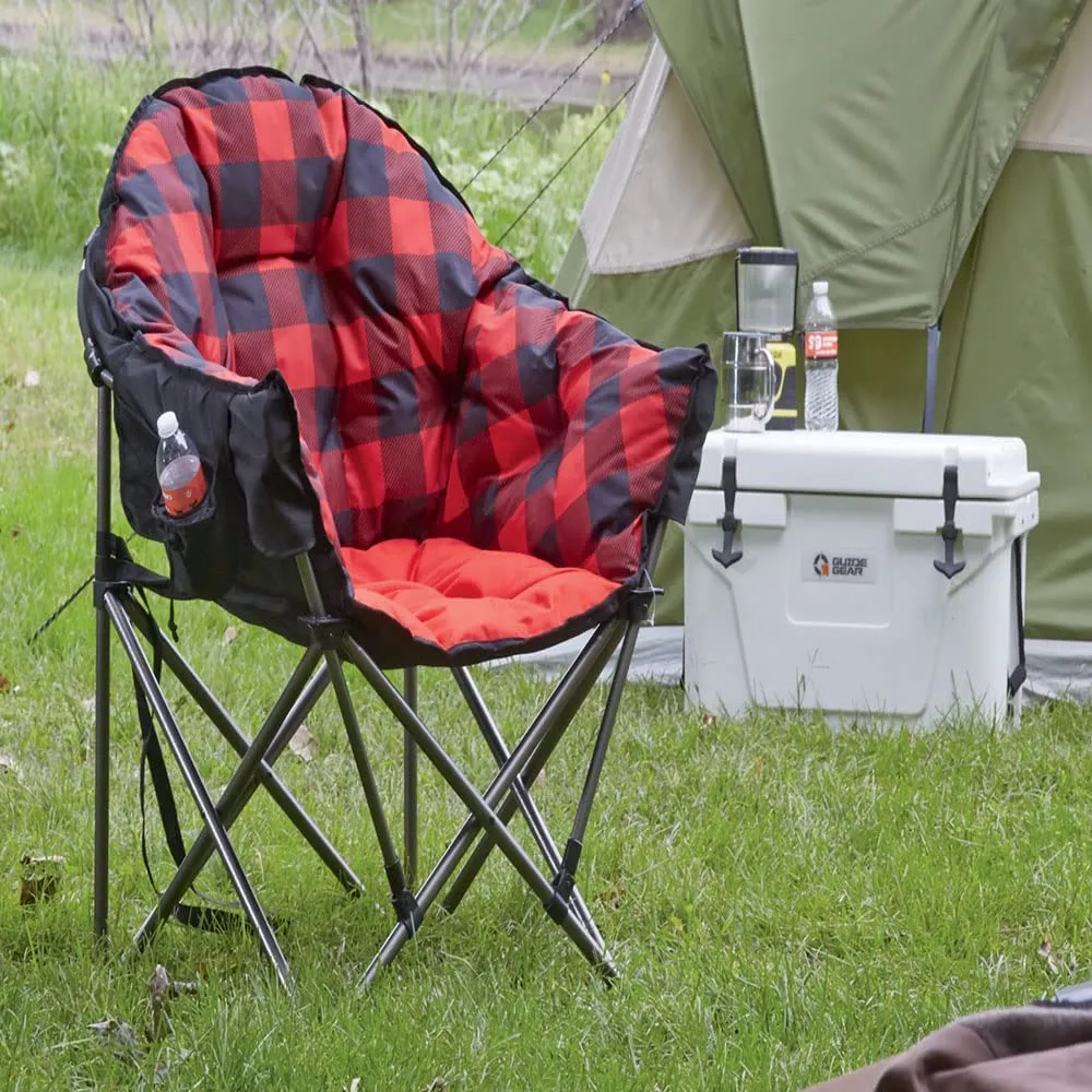 Guide Gear Oversized Club Camp Chair, 500-Lb. Capacity, Red Plaid