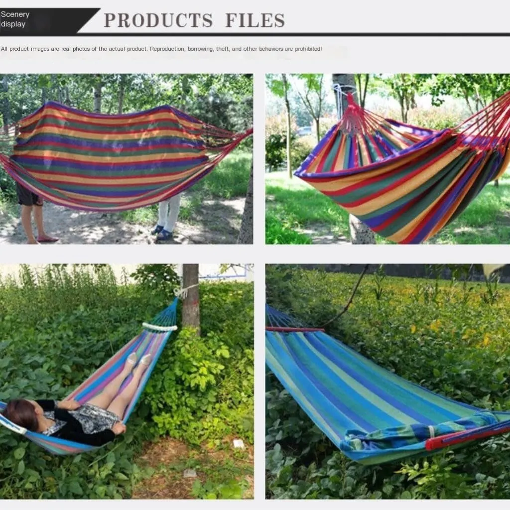 Hammocks Hammock Outdoor Home Double Hanging Chair Dormitory Bedroom Camping Picnic Camping Load-Bearing Fixed Camping Hammocks(Blue)