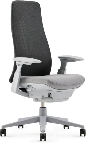 Haworth Fern Office Chair – Ergonomic and Stylish Desk Chair with Breathable Mesh Finish - Without Lumbar Support (River Rock)