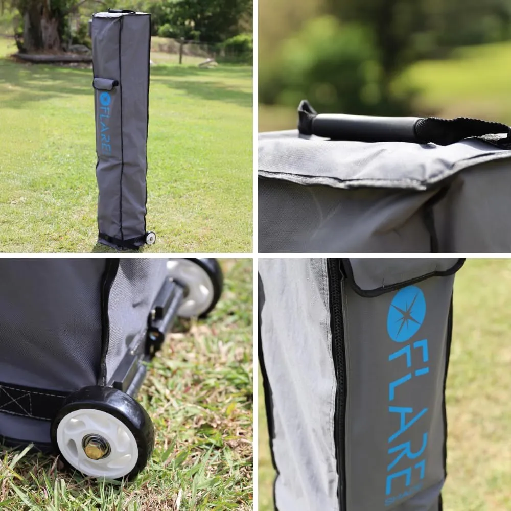Heavy Duty, Commercial Grade Pop Up Canopy Tent. Instant Canopy with Hex Legs & Extended Warranty. Package Includes Wheeled Bag, Pins & Ropes. (Blue, 10ft x 20ft)