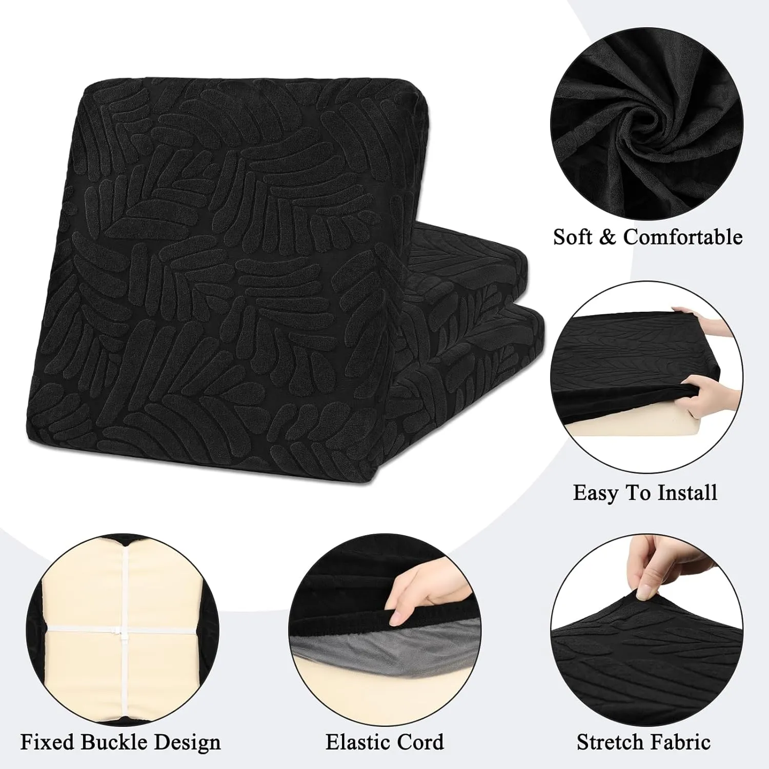 HEBE Outdoor Patio Cushion Covers Set of 10 Waterproof Stretch Seat Cushion Cover for Patio Furniture Clearance Outdoor Sofa Cushion Cover Replacement Couch Slipcovers Chair Seat Cover