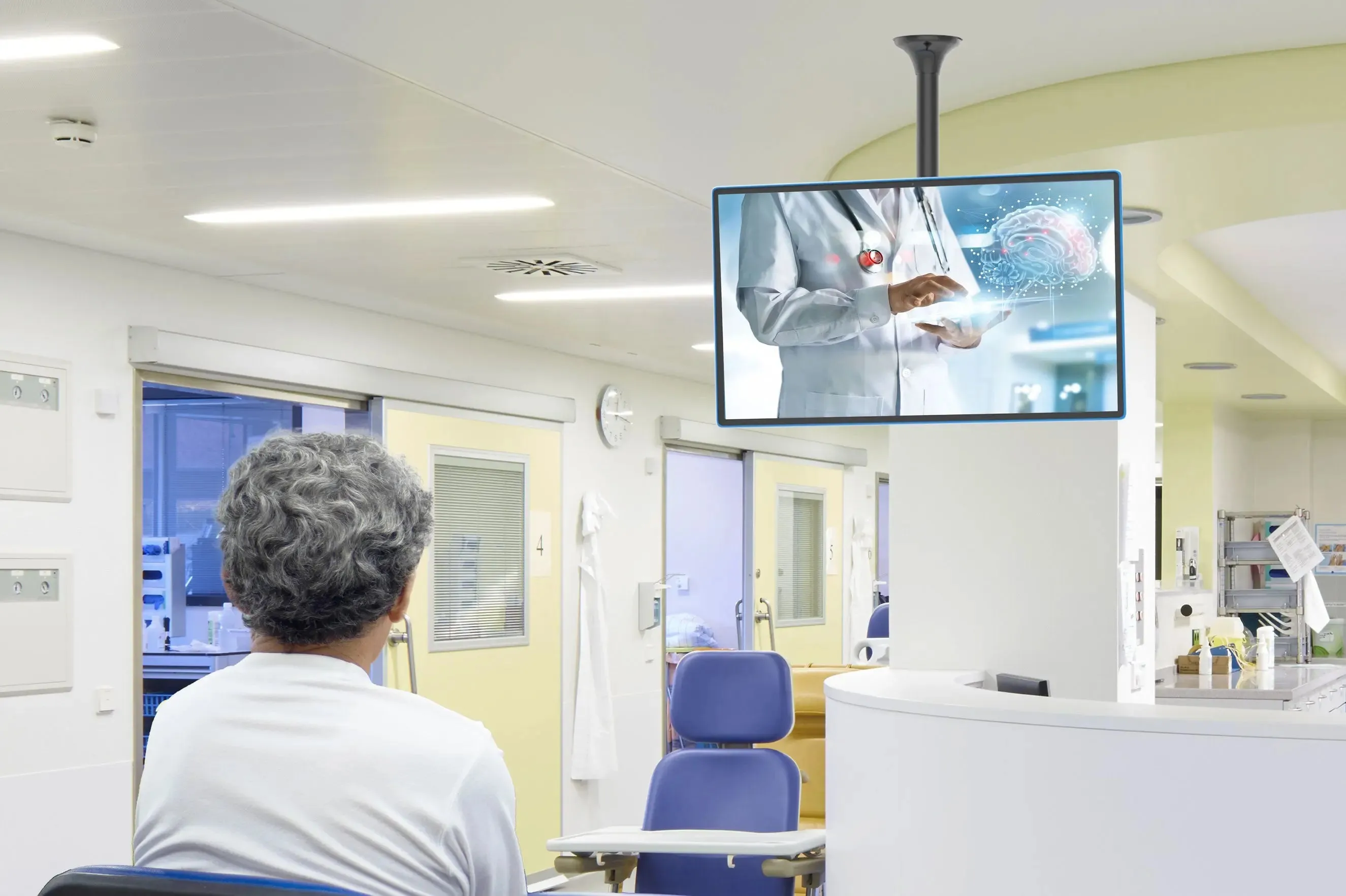 Height-Adjustable Ceiling Mount for Monitors and TVs