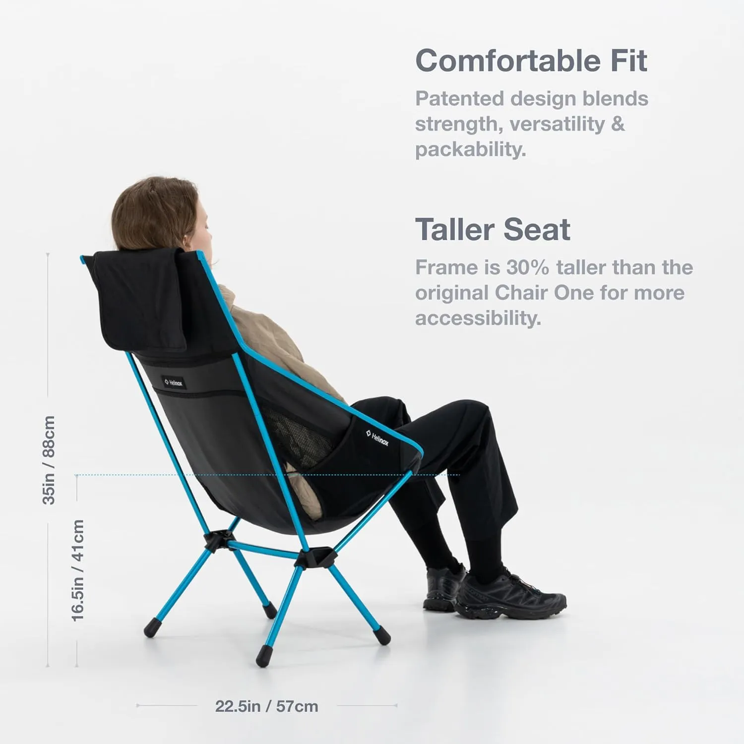 Helinox Chair One Highback (re) High-Performance Camping Chair, Black