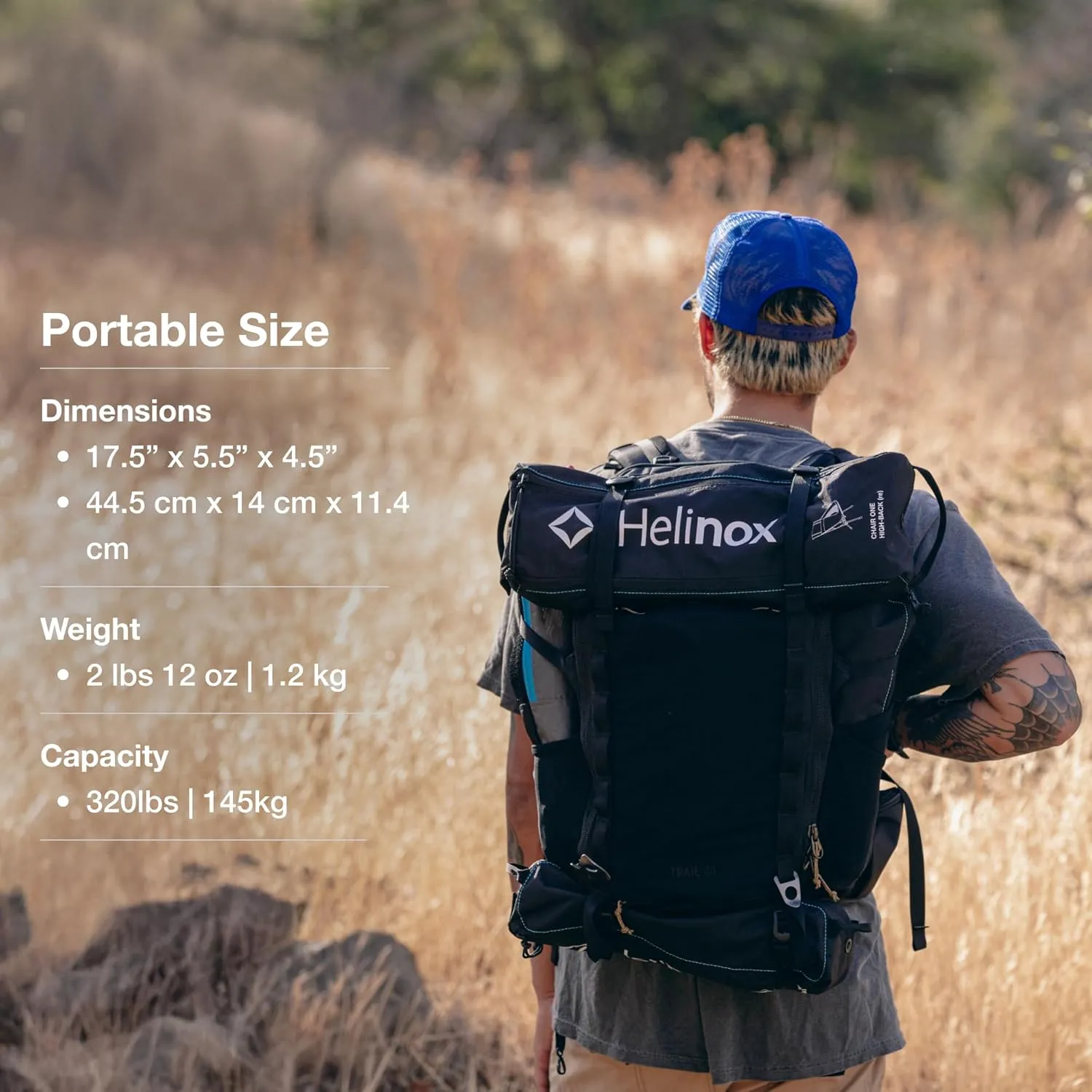 Helinox Chair One Highback (re) High-Performance Camping Chair, Black