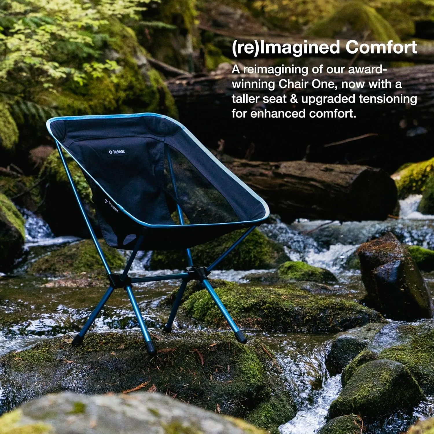 Helinox Chair One (re) High-Performance Camping Chair, Flame Multiblock