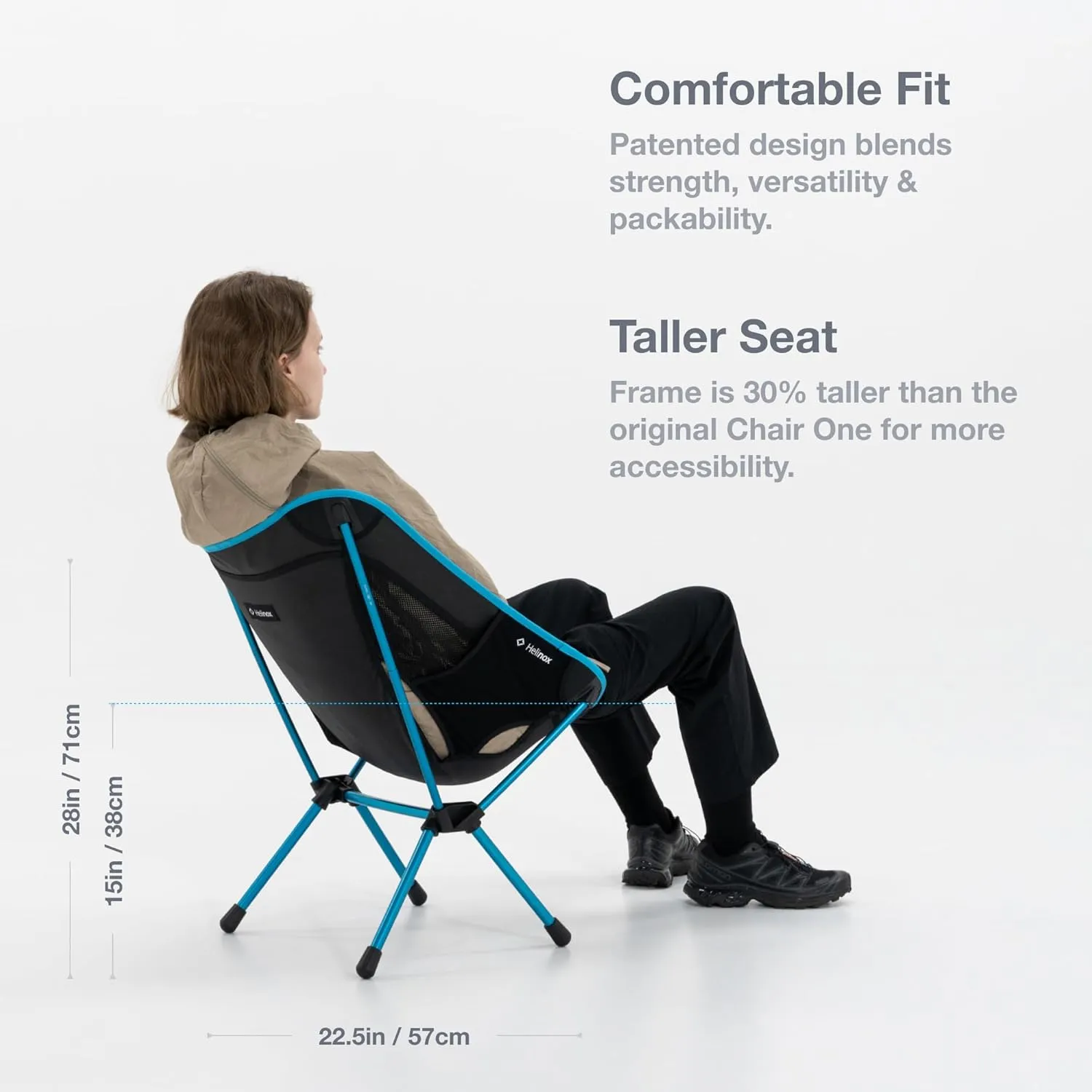 Helinox Chair One (re) High-Performance Camping Chair, Flame Multiblock