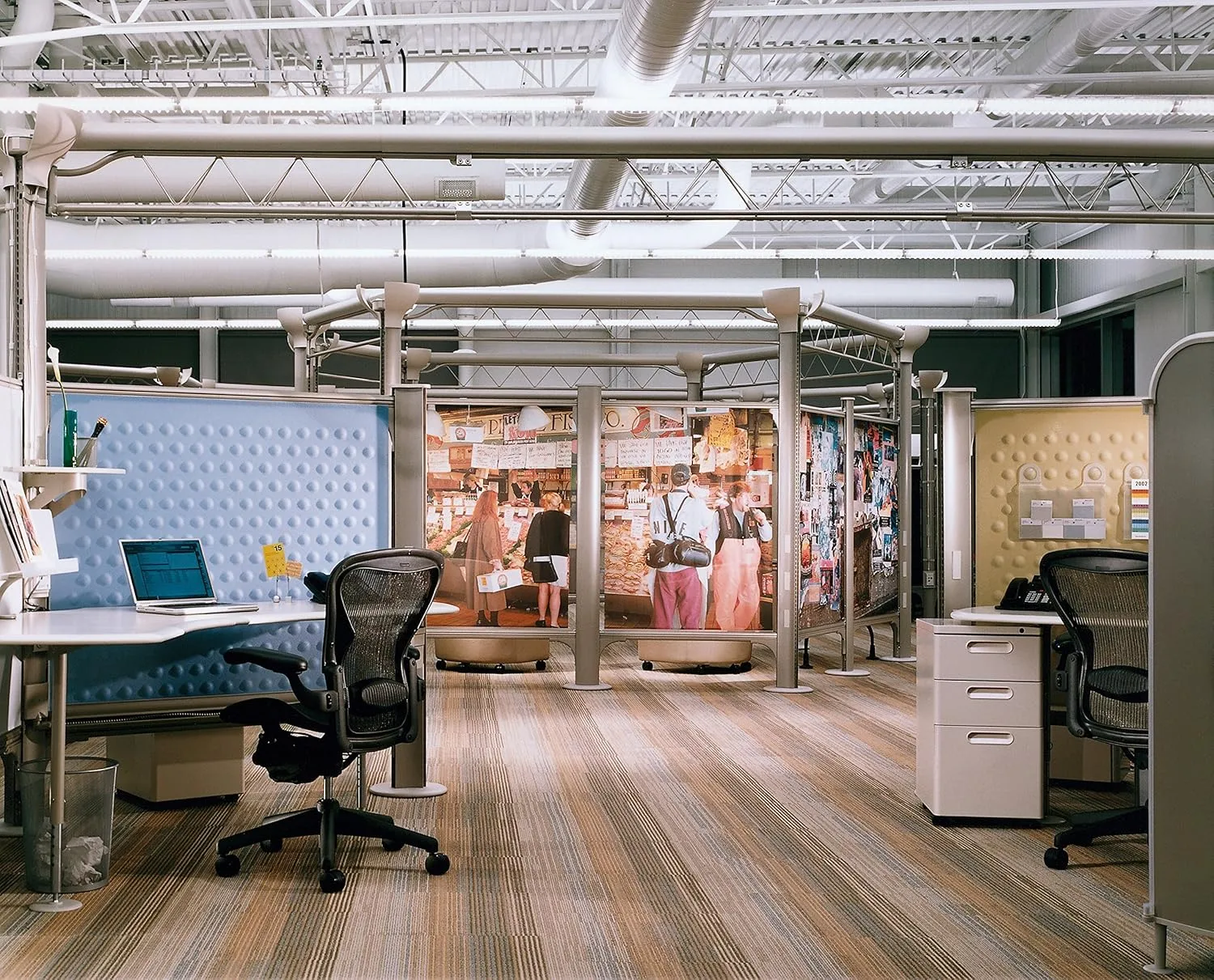 Herman Miller Classic Aeron Task Chair: Tilt Limiter w/Seat Angle Adj - Lumbar Pad - Fully Adj Vinyl Arms - Standard Carpet Casters