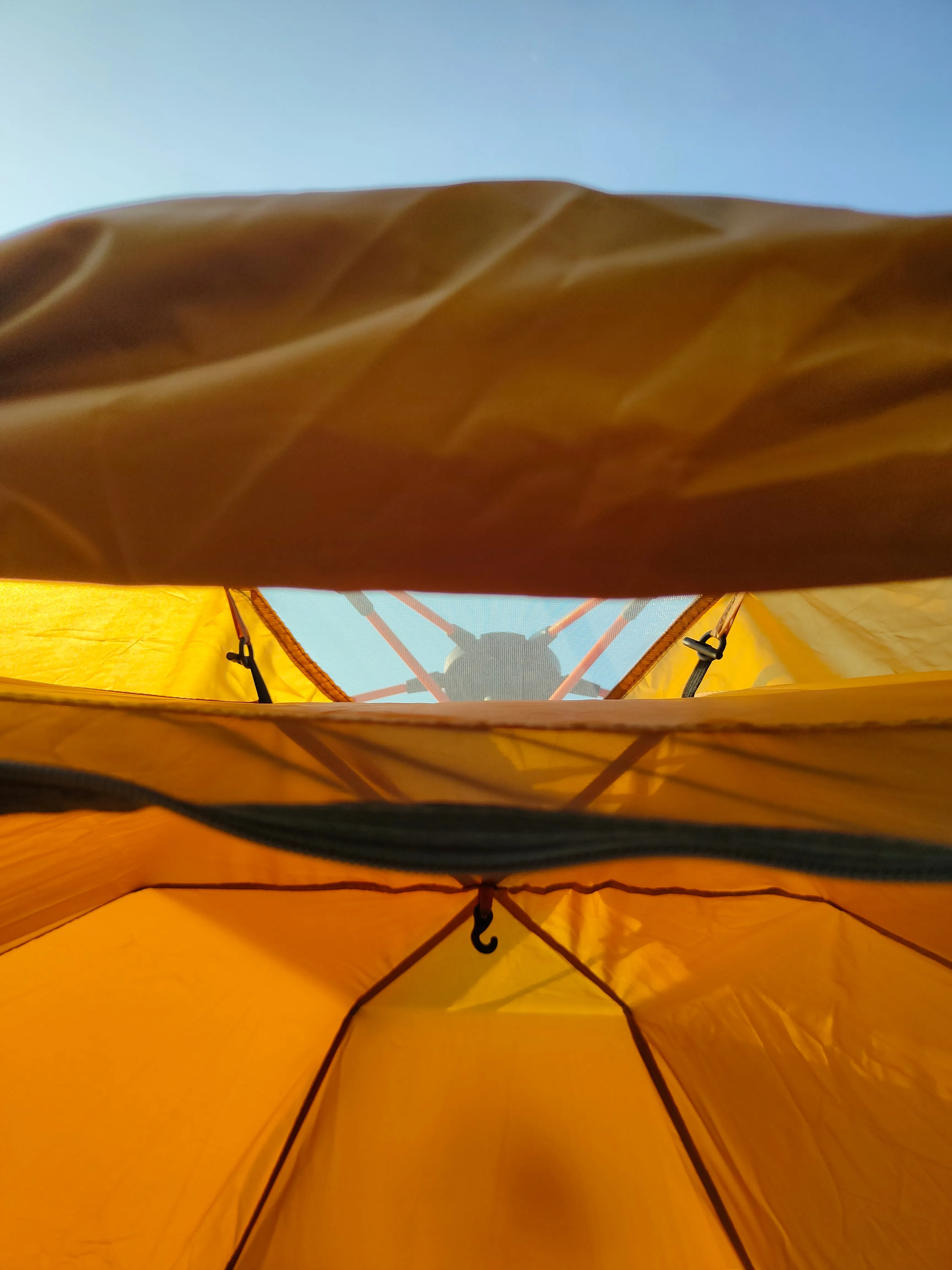 Hewolf Automatic 4 person Hexa Tent - Camel