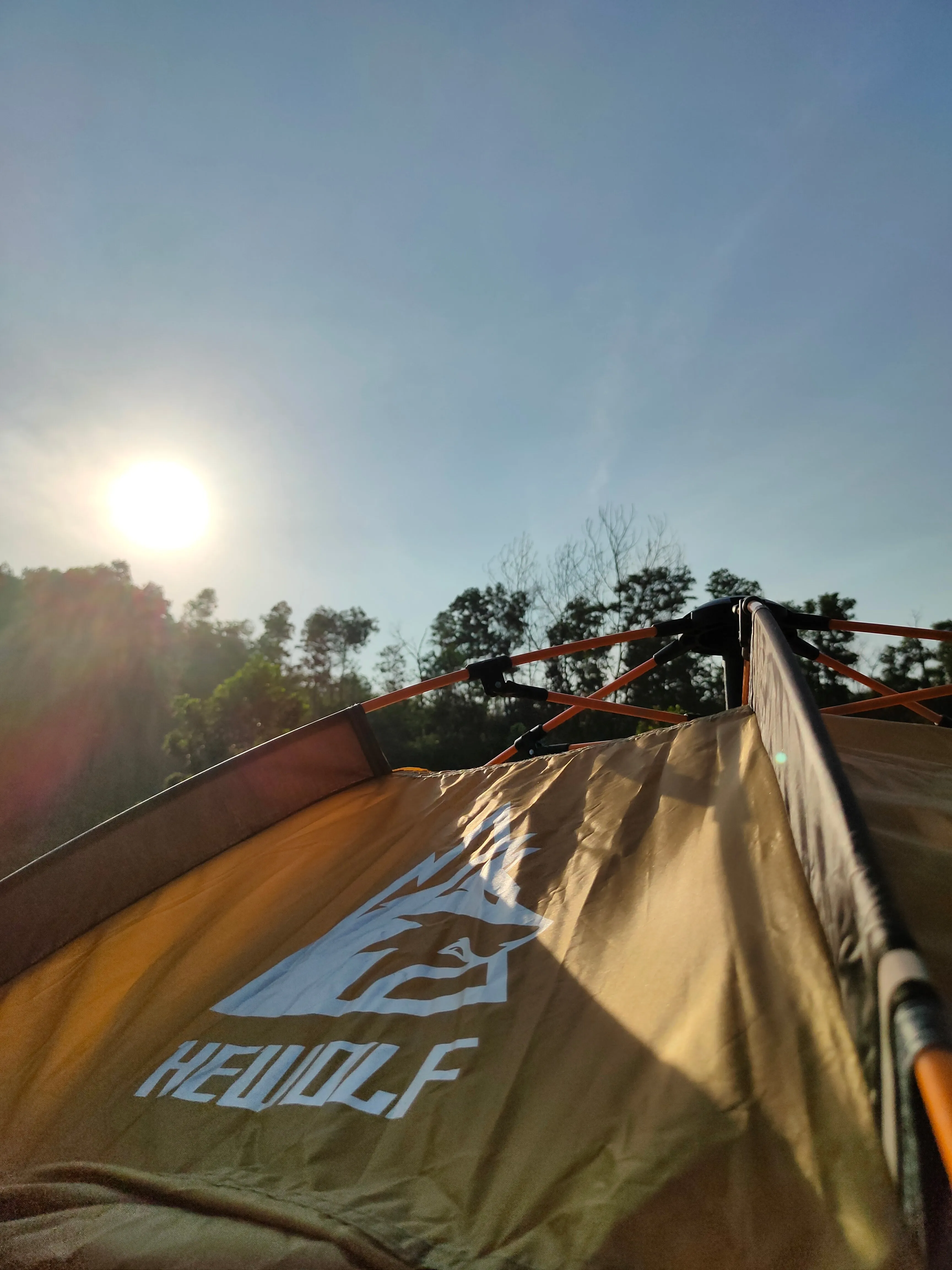 Hewolf Automatic 4 person Hexa Tent - Camel
