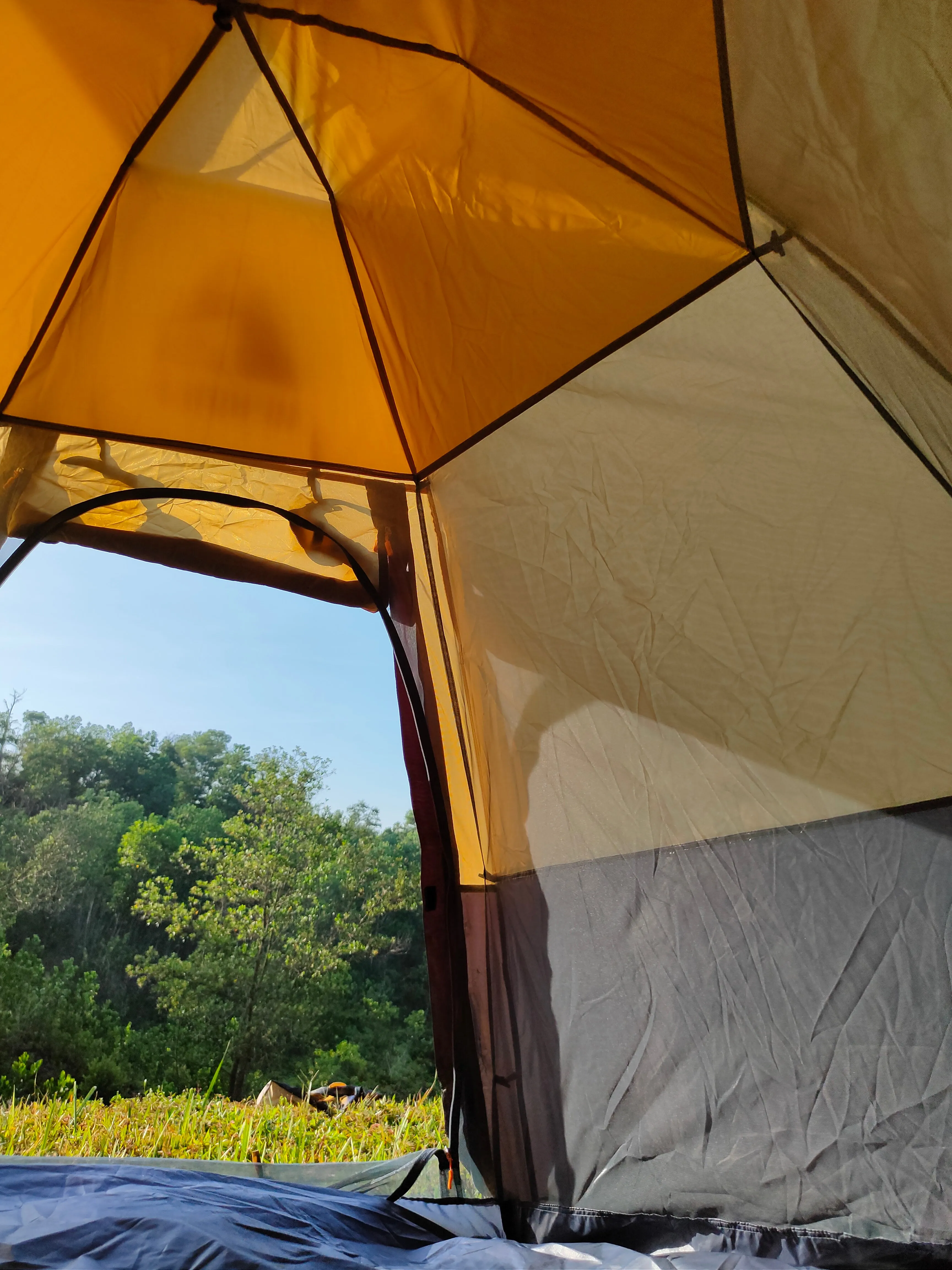 Hewolf Automatic 4 person Hexa Tent - Camel