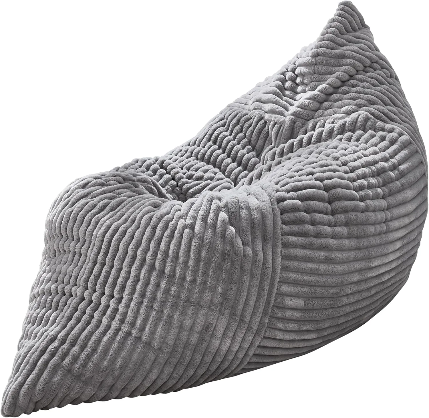 Hobestluk 3 in 1 Bean Bag Chair Giant Bean Bag Chairs Convertible Bean Bag Floor Cushion with Machine Washable Cover, Beanbag Chairs for Adult (Grey)