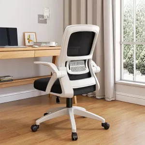 Home Office Chair Ergonomic Breathable Mesh Chair High Back with Adjustable Height Swivel with Flip-Up Arms and Lumbar Support