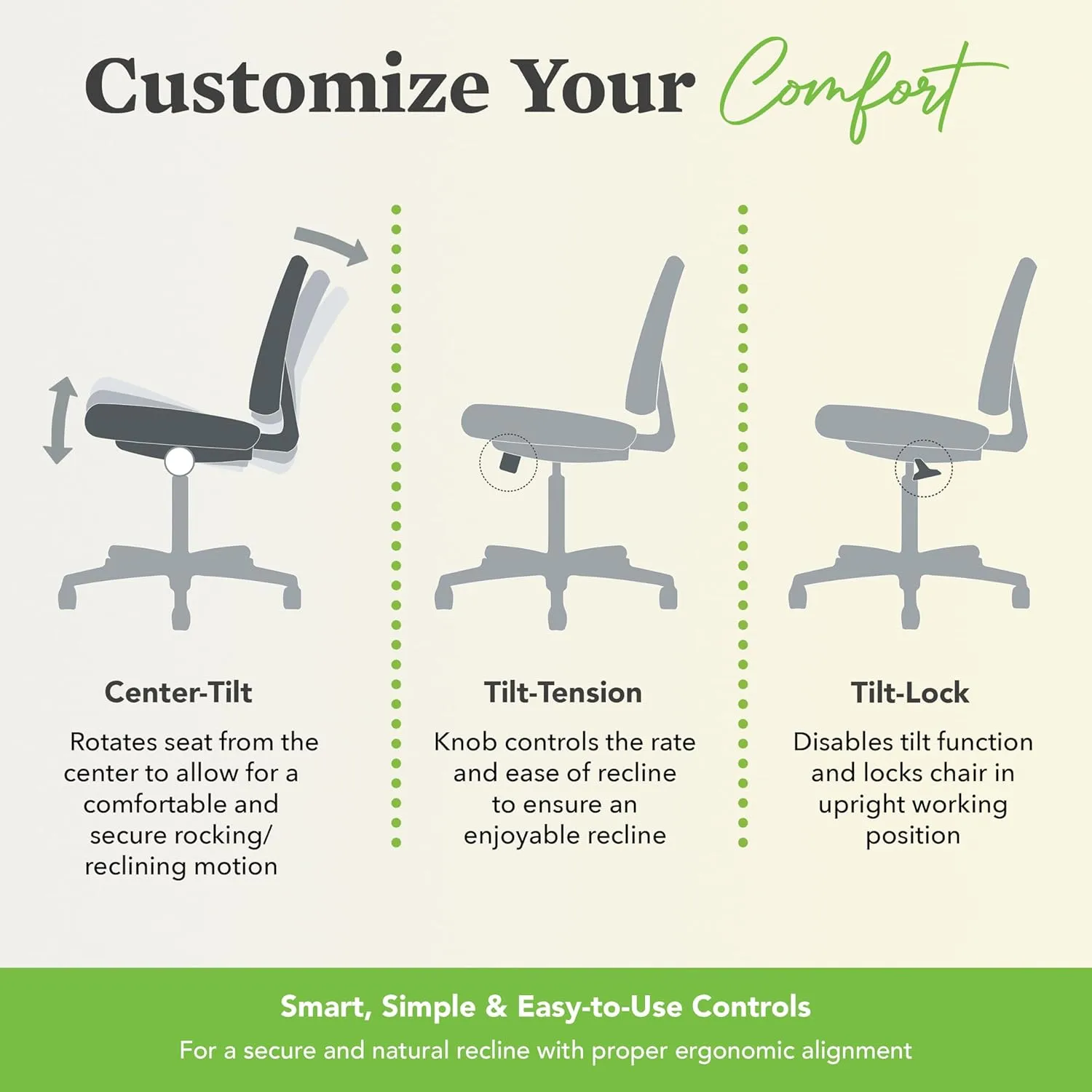 HON Volt Fabric Office Chair with Mesh Back, Home Desk Chairs with Wheels, Ergonomic Recline and Center Tilt, Black