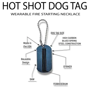 Hot Shot Dog Tag: Fire Necklace