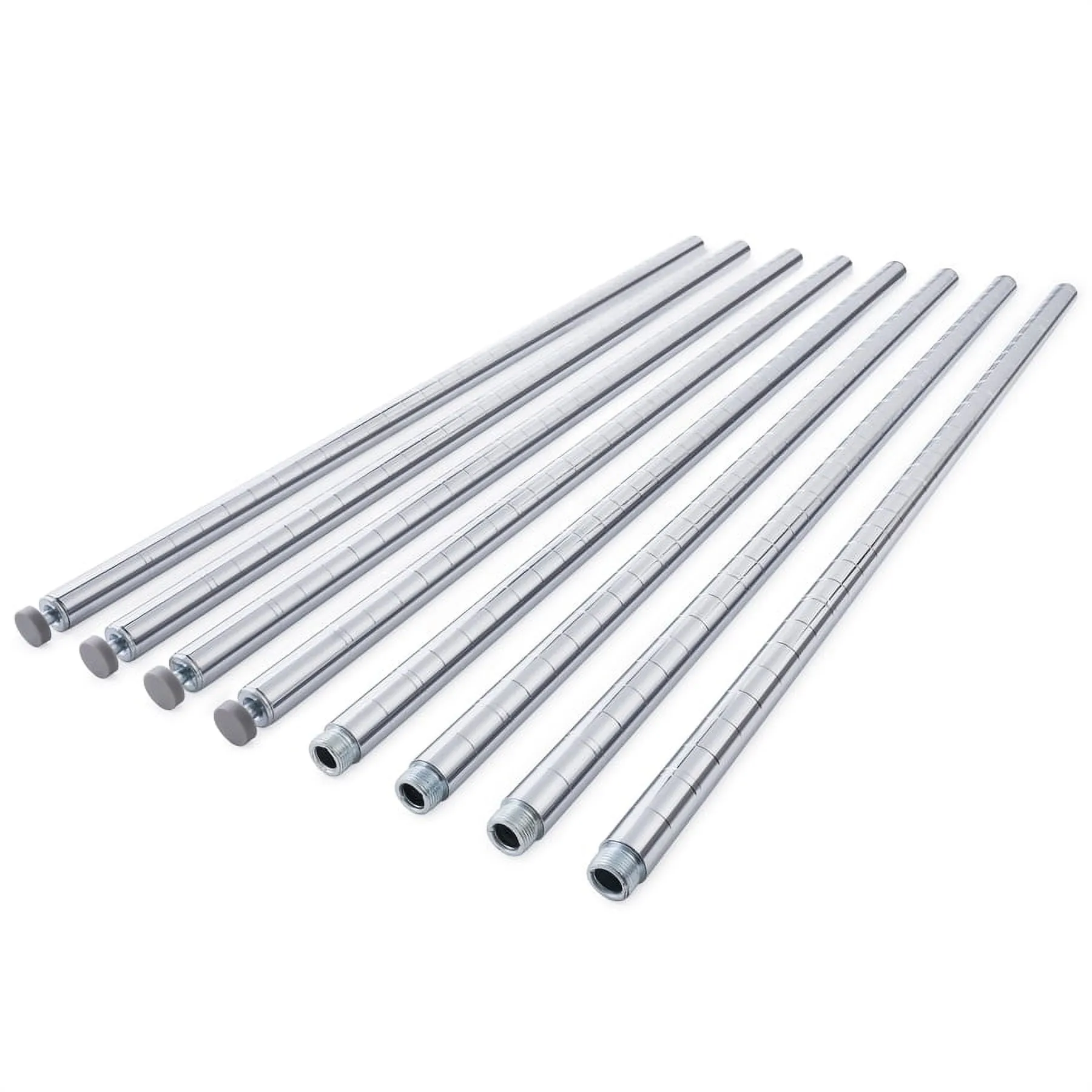 HSS Steel 71" Long Pole 1" pole diameter 1.2 mm Thickness Chrome 4-Pack, Hardware