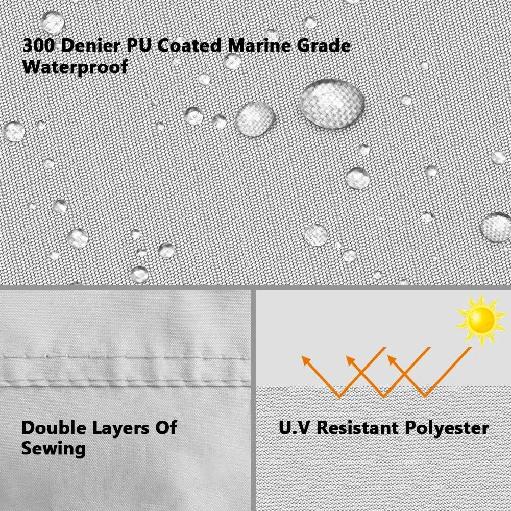 iCOVER Trailerable Pontoon Boat Cover, Fits 17 to 28ft Long & Beam Width up to 102in Pontoon Boat with Storage Bag
