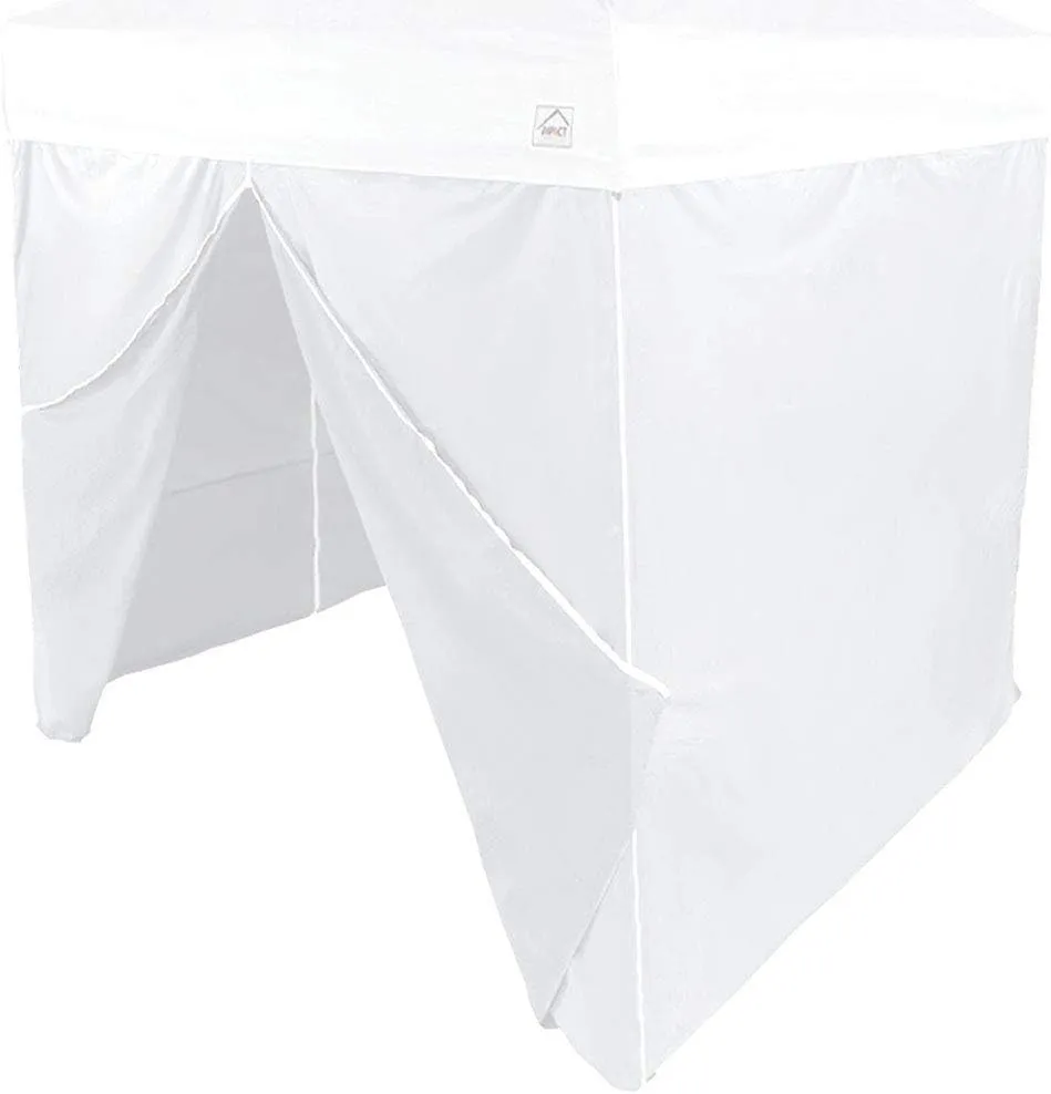 Impact Canopy 10-Foot Canopy Tent Wall Set, 1 Solid Sidewall and 1 Middle Zipper Sidewall Only, White