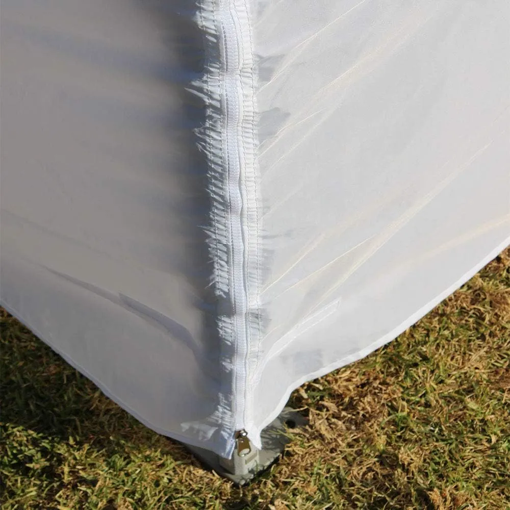 Impact Canopy 10-Foot Canopy Tent Wall Set, 1 Solid Sidewall and 1 Middle Zipper Sidewall Only, White