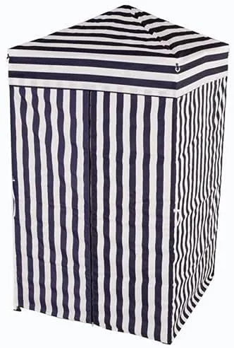 Impact Canopy 4' x 4' Portable Dressing Room, Navy Blue/White & ABCCANOPY Easy Canopy Weights, 4Pack (27LB)