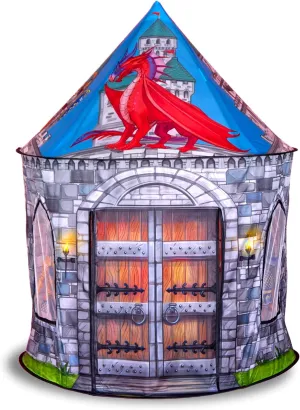 ImpiriLux Knight & Dragon Castle Play Tent Playhouse | Pop Up Tent for Kids | Toys for Kids Boys & Girls, Kids Play Tent
