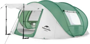 instant 3-4 person pop up camping tent with awning