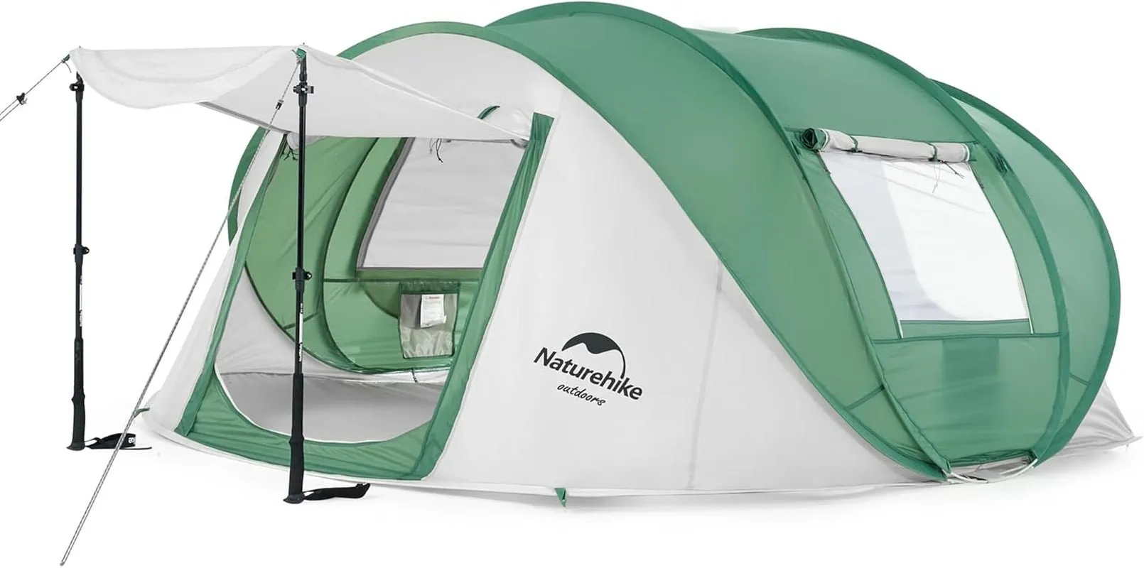 instant 3-4 person pop up camping tent with awning