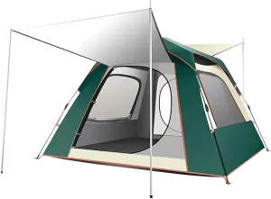 Instant Pop-up Camping Tent for 3-8 People Lightweight Double Layer Family Tent with Carrying Bag for Outdoor Camping Hiking Climbing Fishing Survival Festivals Garden (Dark Green 5~8 Person)