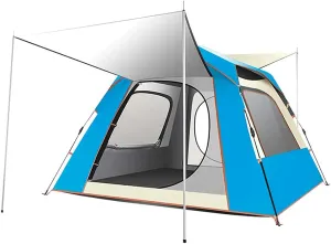 Instant Pop-up Camping Tent for 3-8 People Lightweight Double Layer Family Tent with Carrying Bag for Outdoor Camping Hiking Climbing Fishing Survival Festivals Garden (Dark Green 5~8 Person)