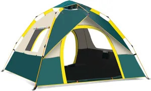 Instant Pop Up Tents for Camping, 2/3/4 Person Easy Quick Setup Family Tents, Waterproof Windproof Dome Tent, Outdoor Tent with 2 Large Mesh Windows and Carry Bag