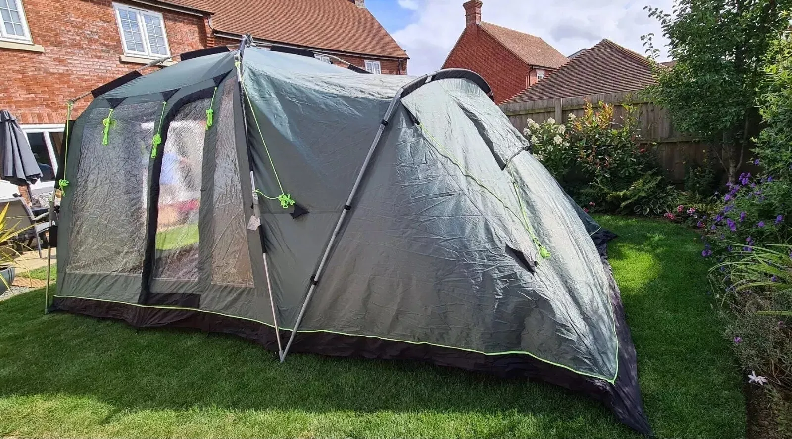 Khyam Chatsworth Plus 4 Berth Tent in Green with Black Trim