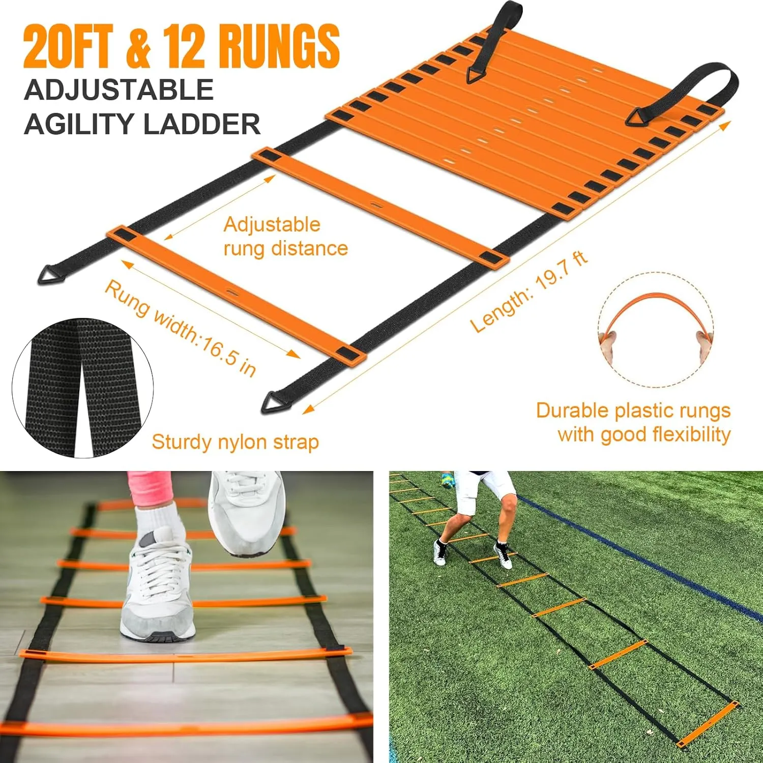 Kids Soccer Goals for Backyard Set, Portable Toddler Soccer Goal 2 of 4x3 ft, 6x4 ft, 7x5 ft, Soccer Training Equipment, Pop Up Soccer Net Kit with Size 4 Soccer Ball, Youth Games, Outdoor Sports Play