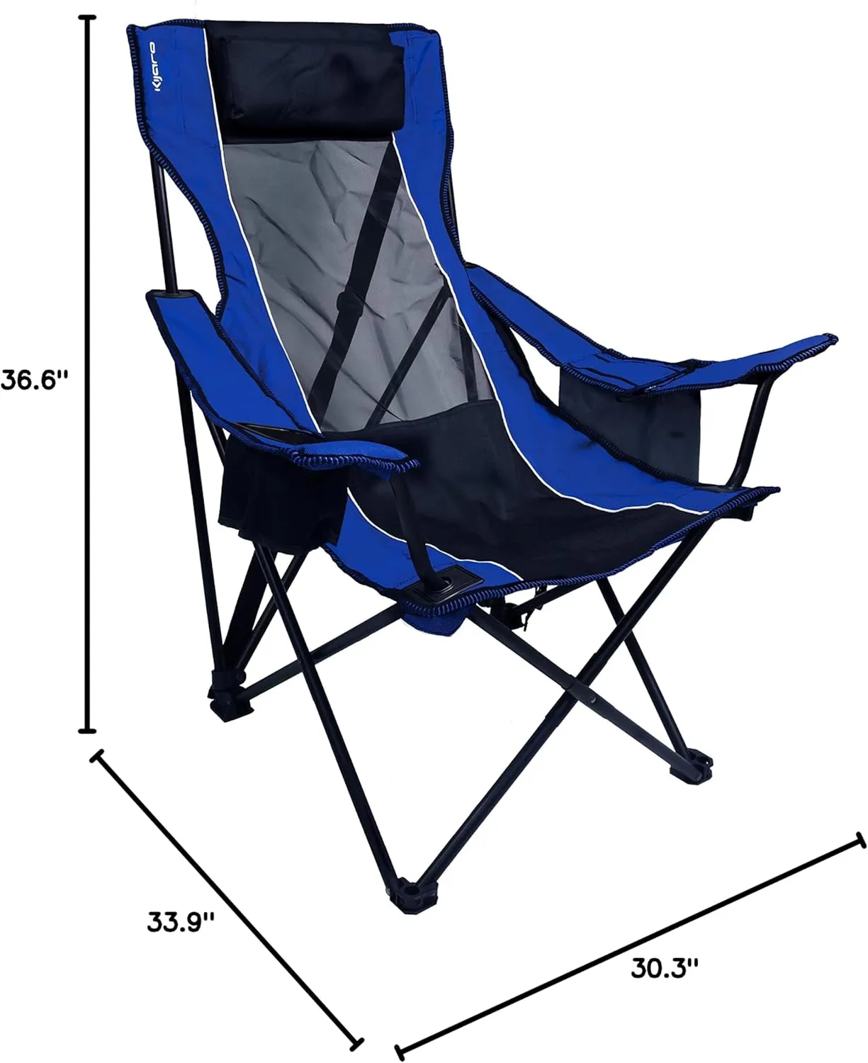 Kijaro Elite Folding Portable Sling Camping Chair - Outdoor Chair - Perfect for Chilling at Outdoor Activities, Sports Games, & Family Events