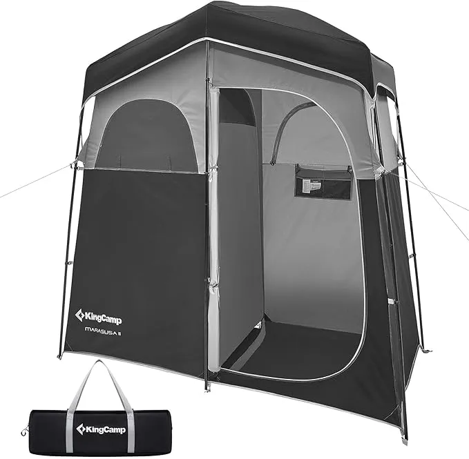 KingCamp Portable Shower Tent for Camping, Oversized Shower Privacy Tent Kit, Outdoor Changing Tent Dressing Tent for Backpacking Hiking