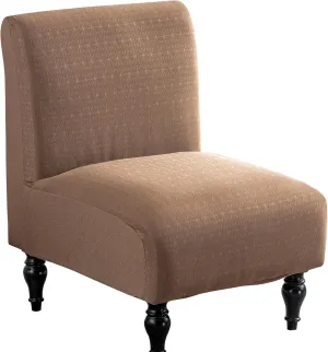 LavishCover Armless Accent Chairs Covers, Thick Armless Recliner Sofa Cover Stretchable, Removable Armless Chair Slipcover for Living Dining Room Hotel (Camel, 1pc)
