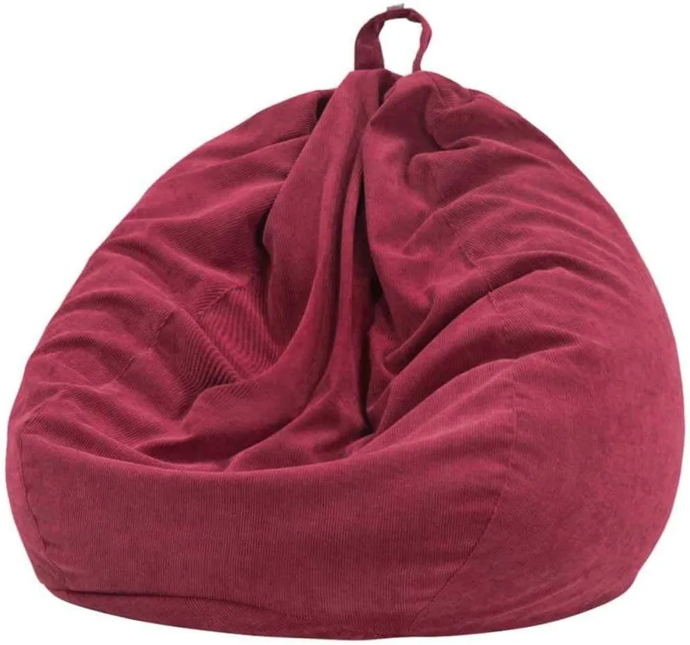 Lazy Sofa Cover Chair Cover with Inner Lining Warm Corduroy seat Lounger Bag Puff Sofa Tatami Living Room 70x80cm-brown_China