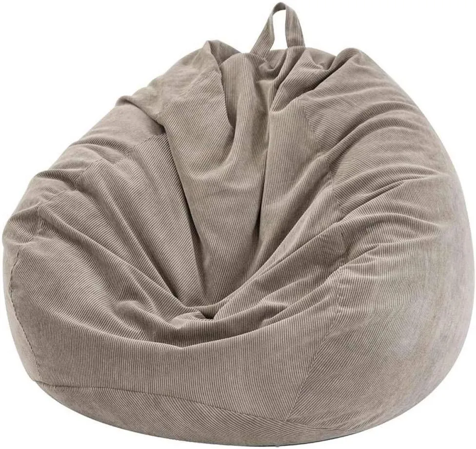 Lazy Sofa Cover Chair Cover with Inner Lining Warm Corduroy seat Lounger Bag Puff Sofa Tatami Living Room 70x80cm-brown_China