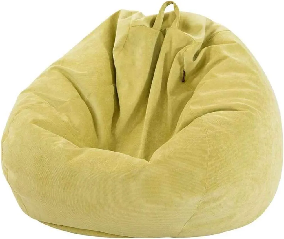 Lazy Sofa Cover Chair Cover with Inner Lining Warm Corduroy seat Lounger Bag Puff Sofa Tatami Living Room 70x80cm-brown_China