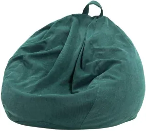 Lazy Sofa Cover Chair Cover with Inner Lining Warm Corduroy seat Lounger Bag Puff Sofa Tatami Living Room 70x80cm-green_China