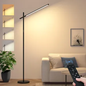 LED Corner Floor Lamp, 360°Rotating Head, Super Bright 1800LM Dimmable Minimalist Floor Lamps with Remote Control,3000K-6000K Modern Corner Light,67" Tall Standing Lamp for Living Room,Bedroom,Office