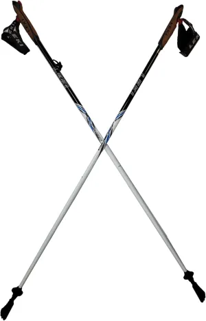 LEKI Nordic Walking Amero Carbon Series Walking Poles White/Black 115cm